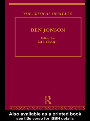 cover image of Ben Jonson